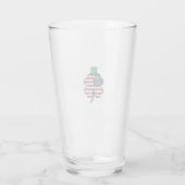 Vintage Shamrock-Flagge St. Patrick's Day Glas (Rückseite)
