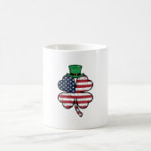 Vintage Shamrock-Flagge St. Patrick's Day Kaffeetasse (Mittel)