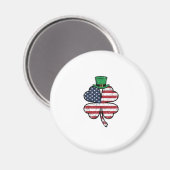 Vintage Shamrock-Flagge St. Patrick's Day Magnet (Vorderseite/Rückseite)