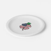 Vintage Shamrock-Flagge St. Patrick's Day Pappteller (Schrägansicht)