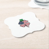 Vintage Shamrock-Flagge St. Patrick's Day Untersetzer (angewinkelt)