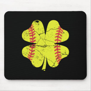 Vintage Shamrock Softll Hemd St Patricks Day Fraue Mousepad