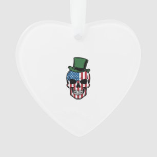 Vintage Shamrock Totenkopf Flagge Vektor Design_1 Ornament