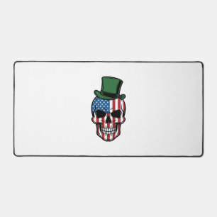 Vintage Shamrock Totenkopf Flagge Vektor Design_1 Schreibtischunterlage