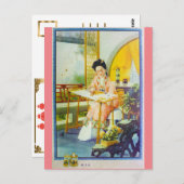 Vintage Shanghai China Retro Werbung Weaving Postkarte (Vorne/Hinten)