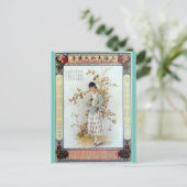 Vintage Shanghai Chinese Pharmacy Ad. Postkarte (Stehend Vorderseite)