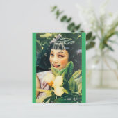 Vintage Shanghai Exotic Cover Beauty Postkarte (Stehend Vorderseite)