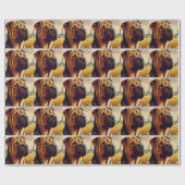Vintage Shar-Pei-Malerei Geschenkpapier (Flach)