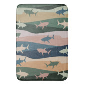 VINTAGE SHARK WAVE BADEMATTE (Vorderseite Vertikal)