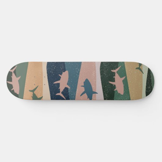 VINTAGE SHARK WAVE SKATEBOARD (Horizontal)