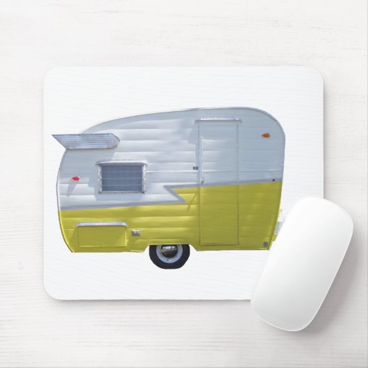 Vintage Shasta kompakte Anhänger-Mausunterlage Mousepad (Mit Mouse)