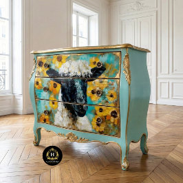 Vintage Sheep Rustic Floral Decoupage Seidenpapier