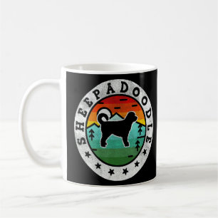 Vintage Sheepadoodle Retro Dog Mama Vater Kaffeetasse