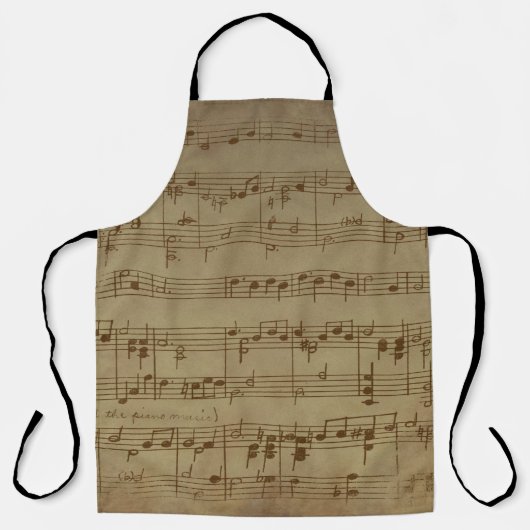 Vintage sheet music background schürze (Vorderseite)
