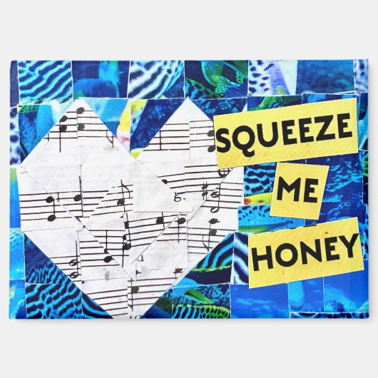 Vintage Sheet Music Heart Quilt Collage Magnet (Vorderseite)