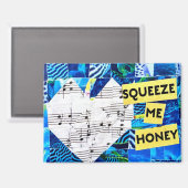 Vintage Sheet Music Heart Quilt Collage Magnet (Vorderseite/Rückseite)