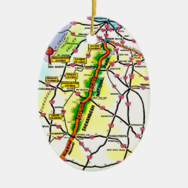 Vintage Shenandoah Park VA Postcard Ornament