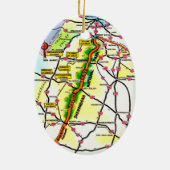 Vintage Shenandoah Park VA Postcard Ornament (Hinten)