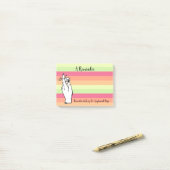 Vintage Sherbet Stripes Erinnerung kundenspezifisc Post-it Klebezettel (Auf Schreibtisch)