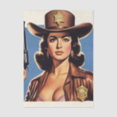 Vintage Sheriff Pin-up Seidenpapier (Vorderseite)