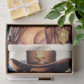 Vintage Sheriff Pin-up Seidenpapier (Geschenk)