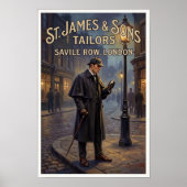 Vintage Sherlock Holmes Werbung Poster (Vorne)