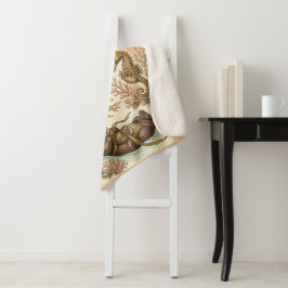 Vintage Sherpa-Decke Ocean Mother und Baby-Tiere Sherpadecke