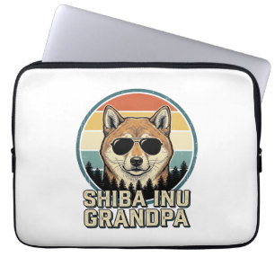 Vintage-Shiba-Inu-Opa-Hund-Shirt-Design_1 Laptopschutzhülle
