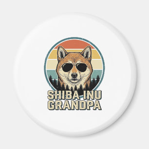 Vintage-Shiba-Inu-Opa-Hunde-Shirt-Design_1 Magnet