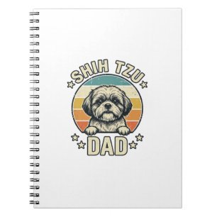 Vintage-Shih-Tzu-Vater-Hunde-Liebhaber-Shirt-Desig Notizblock