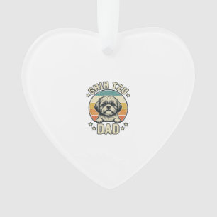 Vintage-Shih-Tzu-Vater-Hundeliebhaber-Shirt-Design Ornament