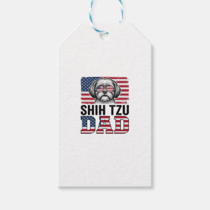 Vintage-Shih-Tzu-Vater-patriotisches-Hunde-Shirt-D Geschenkanhänger