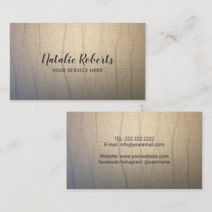 Vintage Shimmer Zen Textur Wellness Spa Salon Visitenkarte