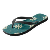 Vintage Ship Wheel Badesandalen (Schrägansicht)