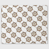 Vintage Ship wheel Geschenkpapier (Flach)