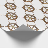 Vintage Ship wheel Geschenkpapier (Ecke)