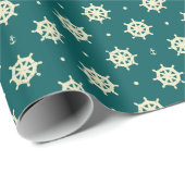 Vintage Ship Wheel Geschenkpapier (Rolleneckpunkt)