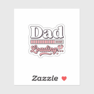 Vintage-Shirt D: Dad Loading 2025 Baby-Ankündigung Aufkleber