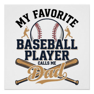 Vintage-Shirt-Design Baseball-Vater Lieblingsspiel Poster