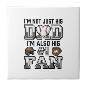 Vintage-Shirt-Design Baseball-Vater Nummer 1 Fan_1 Fliese
