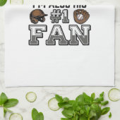 Vintage-Shirt-Design Baseball-Vater Nummer 1 Fan_1 Geschirrtuch (Gefaltet)