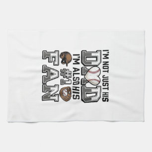 Vintage-Shirt-Design Baseball-Vater Nummer 1 Fan_1 Geschirrtuch