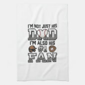 Vintage-Shirt-Design Baseball-Vater Nummer 1 Fan_1 Geschirrtuch (Vertikal)