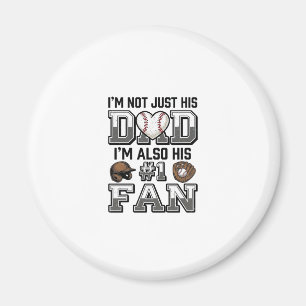 Vintage-Shirt-Design Baseball-Vater Nummer 1 Fan_1 Magnet