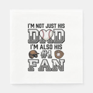 Vintage-Shirt-Design Baseball-Vater Nummer 1 Fan_1 Serviette
