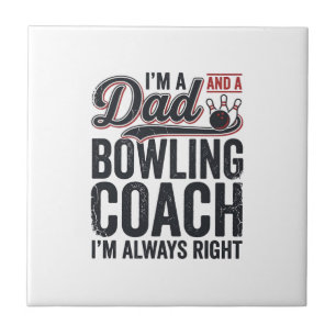 Vintage-Shirt-Design: Dad Bowling Coach hat immer Fliese
