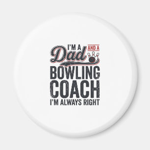 Vintage-Shirt-Design: Dad Bowling Coach hat immer Magnet
