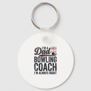 Vintage-Shirt-Design: Dad Bowling Coach hat immer  Schlüsselanhänger