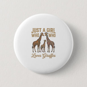 Vintage-Shirt-Design für Mädchen, das Giraffen lie Button