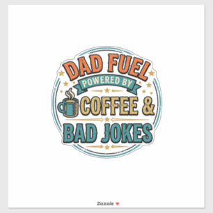 Vintage-Shirt-Design: Kaffee für Väter und schlech Aufkleber